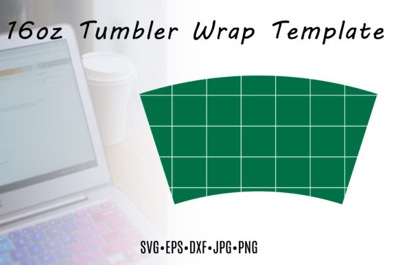 16oz Tumbler Wrap Template: Graphics & Illustrations