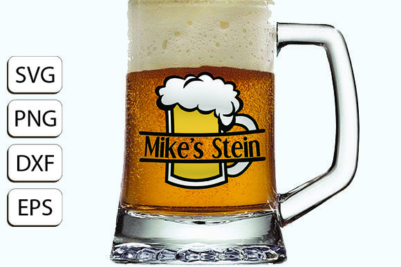 Beer Split Monogram for Tumbler or Mug