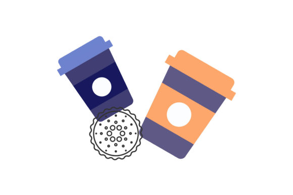 Cardano Cup Graphic Icon for Business Branding