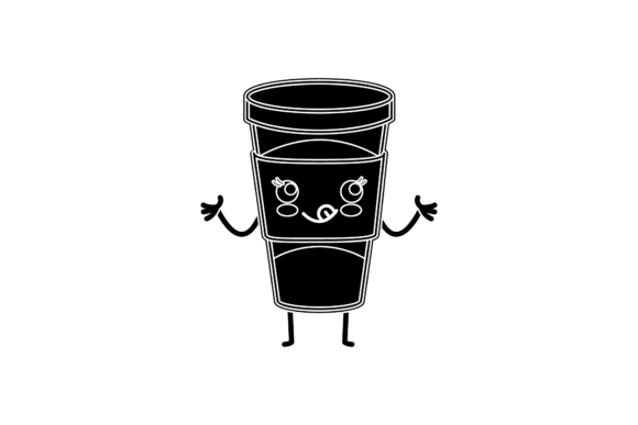 Coffee Cup Chocolate Kawaii Black Icon Graphics Freebies