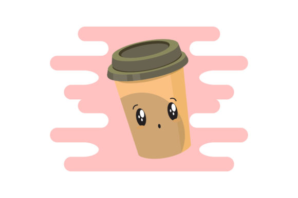 Coffee Cup Cold Kawaii Clipart: Graphics for Cute Projects