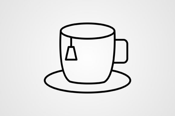 Cup of Tea Line Icon: Graphics and Icons for Content Creation