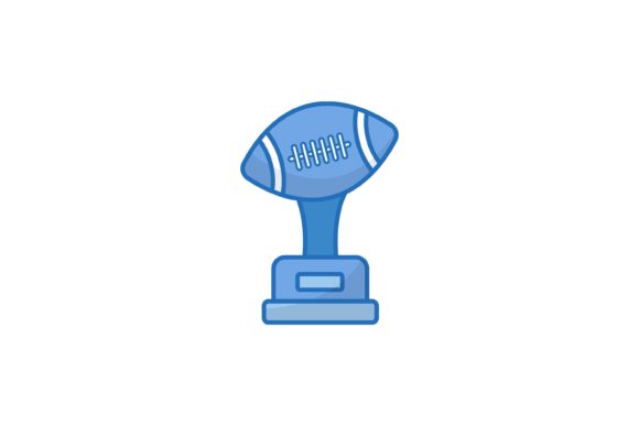 Cup Rugby Sport Icon Blue Graphics