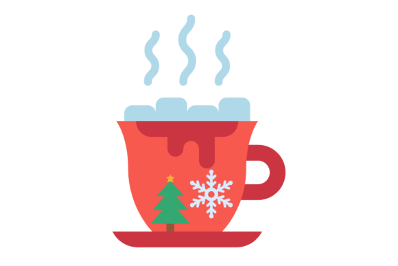 Cute Christmas Icon Snow Cup Graphics and Icons