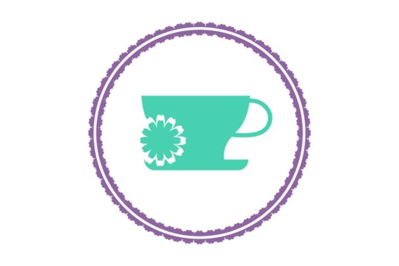 Flower Tea Cup Design: Graphics and Icons for Crafting