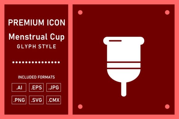 Menstrual Cup Vector Glyph Icon: Graphics for Real Business