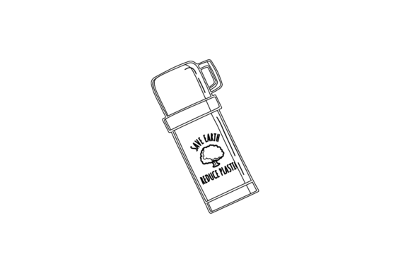 Tumbler Hot Water Outline Graphics