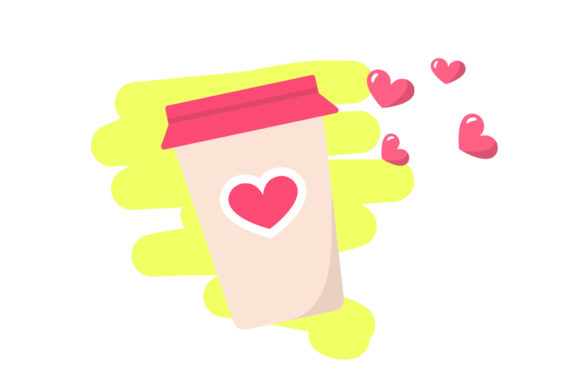 Valentine Cup Coffee Love Illustration Graphics