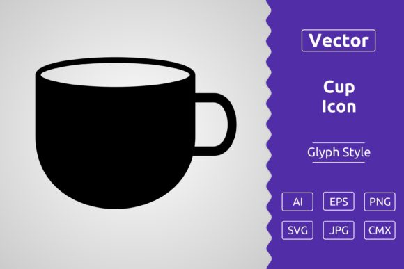Vector Cup Glyph Icon: Graphics and Icons for Branding